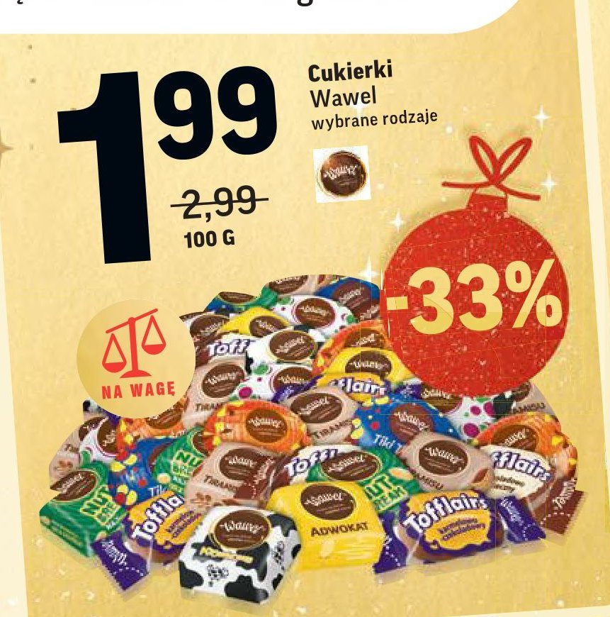 Cukierki czekoladowo - mleczne Wawel tofflairs promocja