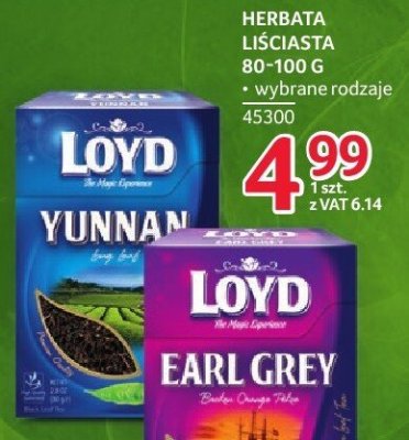 Herbata liściasta Loyd 80-100 g wybrane rodzaje promocja w Selgros