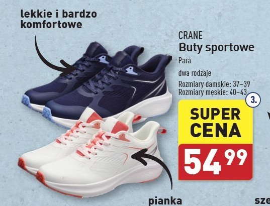 Buty sportowe 40-43 CRANE promocja