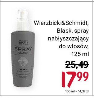 Spray nabłyszczający do włosów Wierzbicki & schmidt academy promocja
