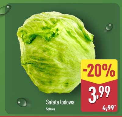 Sałata lodowa 1 szt. promocja w Aldi