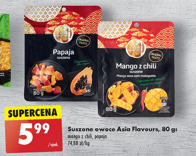 Papaja suszona Asia flavours promocja