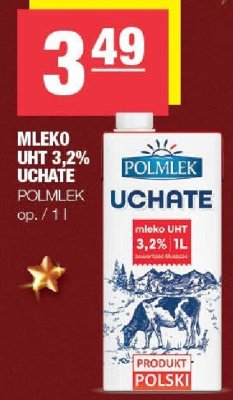 Mleko UHT 3,2% Polmlek Uchate promocja w SPAR