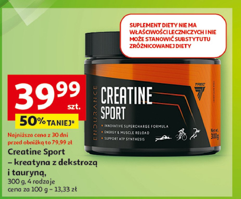 Kreatyna Trec creatine 100% promocja w Auchan