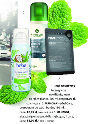 Dezodorant do st贸p i but贸w czarna mi臋ta Farmona herbal care promocja