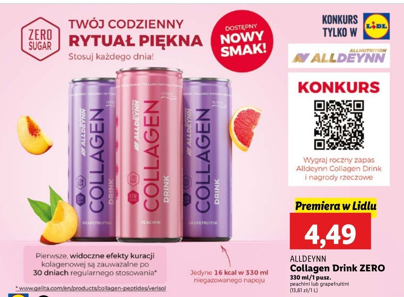 Napój collagen zero Alldeynn promocja