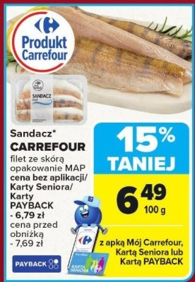 Sandacz Carrefour filet ze skórą promocja w Carrefour Market