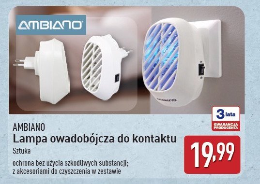 Lampa owadobójcza AMBIANO promocja w Aldi