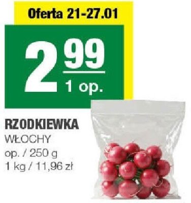 Rzodkiewka Włochy promocja w SPAR