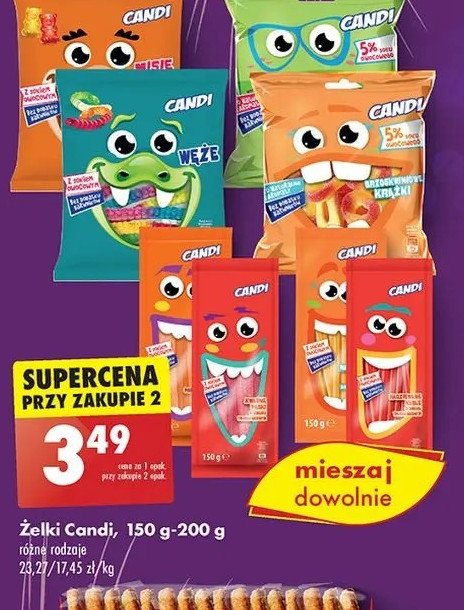 Żelki kable mango Candi (biedronka) promocja