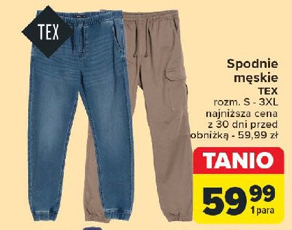 Spodnie męskie s-3xl Tex promocja