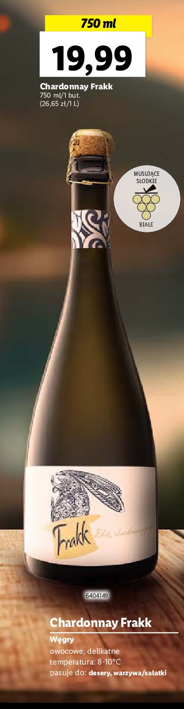 Wino Frakk edes pezsgo chardonnay promocja