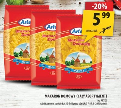 Makaron domowy (cały asortyment) promocja w Arhelan