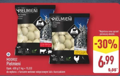 Pielmiеni z farszem wołowo-wieprzowym  promocja w Aldi