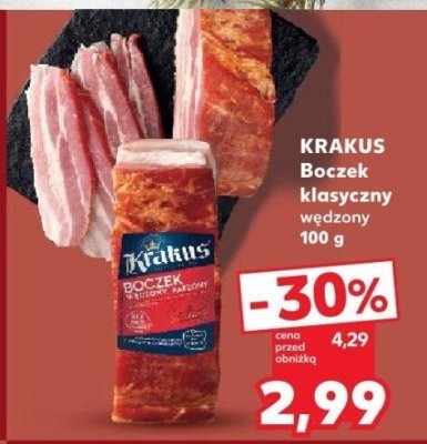 Boczek klasyczny wędzony 100 g promocja w Kaufland