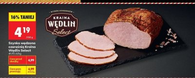 Szynka wędzona czeresńią Kraina Wędlin Select promocja w Biedronka