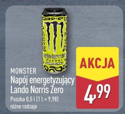 Napój energetyzujący Lando Norris Zero różne rodzaje promocja w Aldi