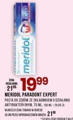Pasta do zębów MERIDOL PARODONT EXPERT promocja w Drogerie Natura