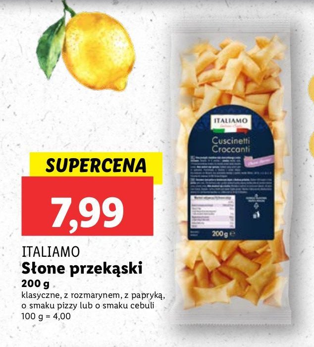Przekąska cuscinetti croccanti sardi klasyczne Italiamo promocja