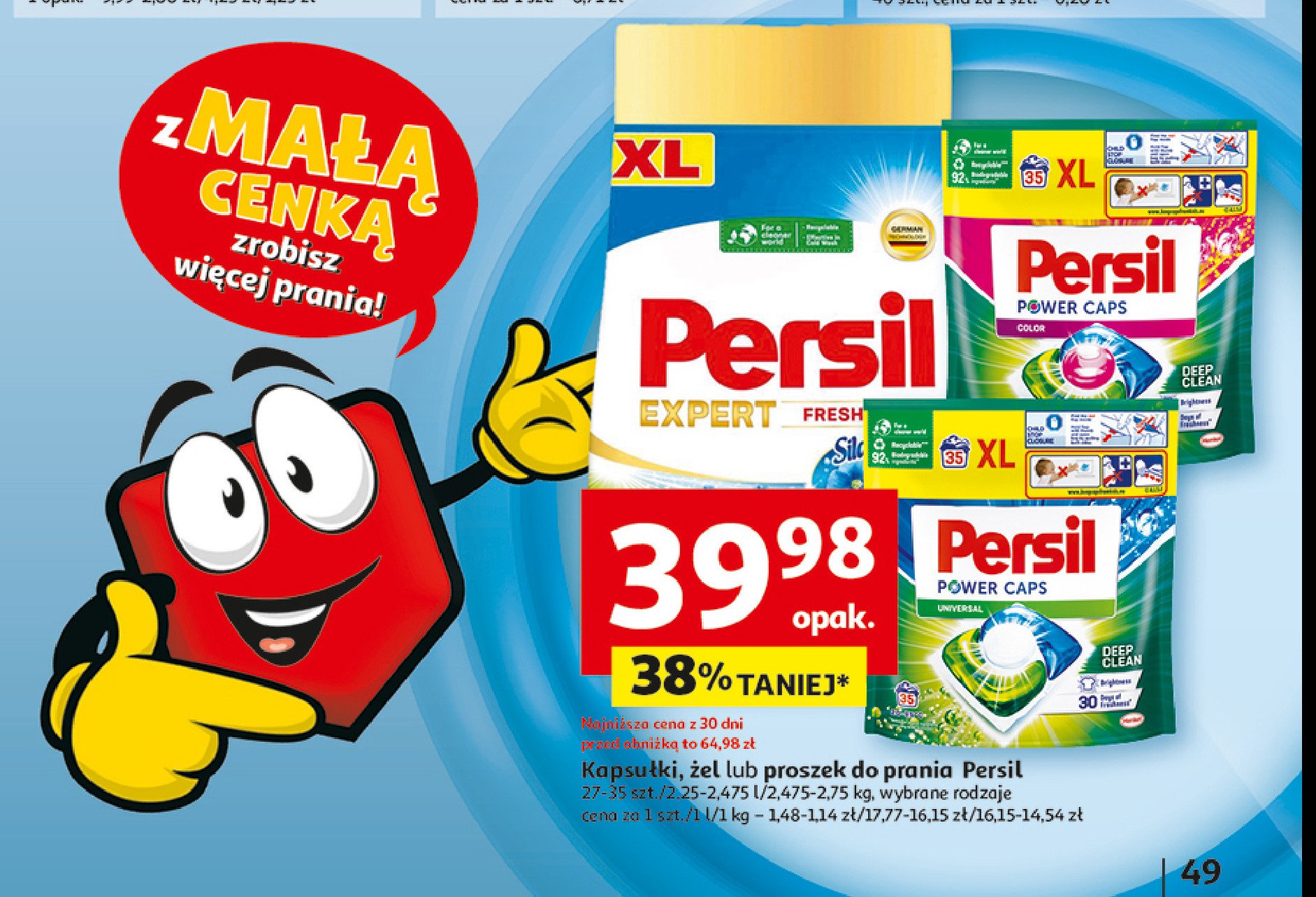 Kapsułki do prania deep clean color PERSIL POWER CAPS promocja