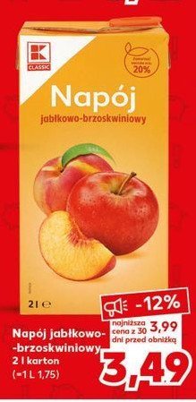 Nap贸j jab艂ko- brzoskwinia K-classic promocja