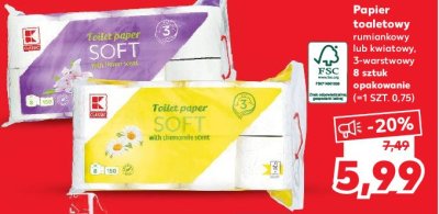 Papier toaletowy rumiankowy K-classic promocja