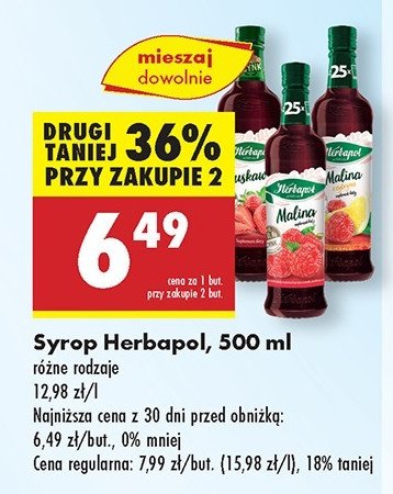 Syrop truskawkowy Herbapol promocja w Biedronka