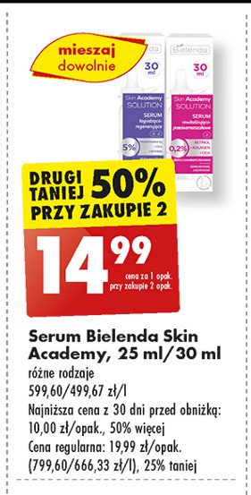 Serum łagodząco-regenerujące Bielenda skin academy solution promocja