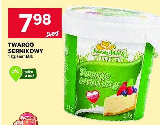 Twaróg sernikowy Farm milk promocja w Stokrotka