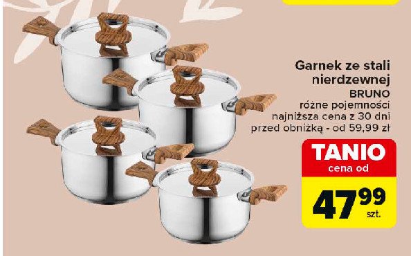 Garnek ze stali nierdzewnej bruno promocja w Carrefour