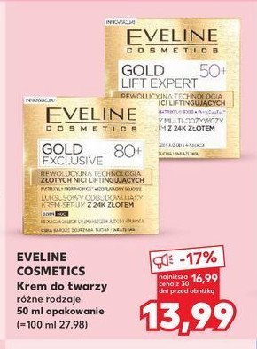 Krem do twarzy dzień i noc 80+ Eveline gold lift expert promocja