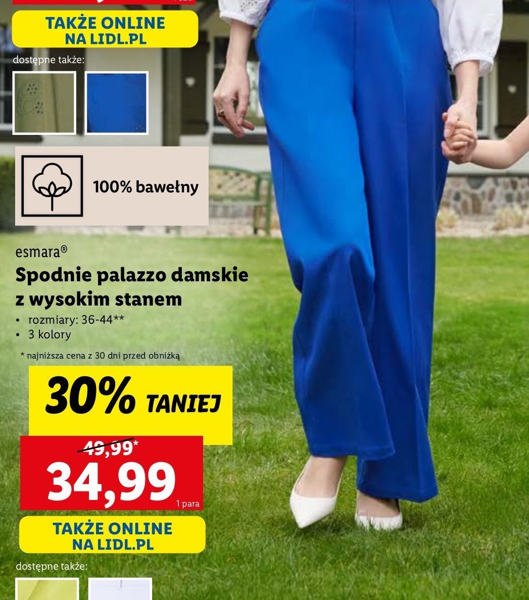 Spodnie damskie palazzo 36-44 Esmara promocja