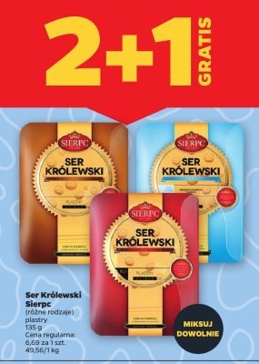 Ser Królewski Sierpc plastry (różne rodzaje) promocja w Netto