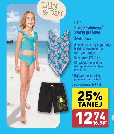 Szorty plażowe chłopięce 128-152 L&d promocja