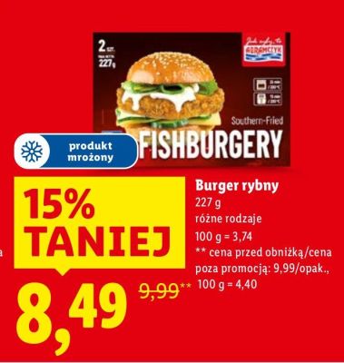 Burger rybny promocja w Lidl