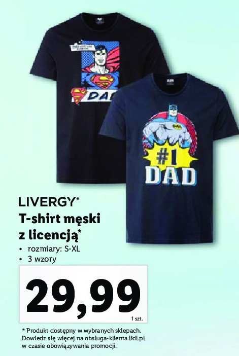 T-shirt męski s-xl superman Livergy promocja