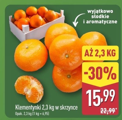Klementynki w skrzynce promocja w Aldi