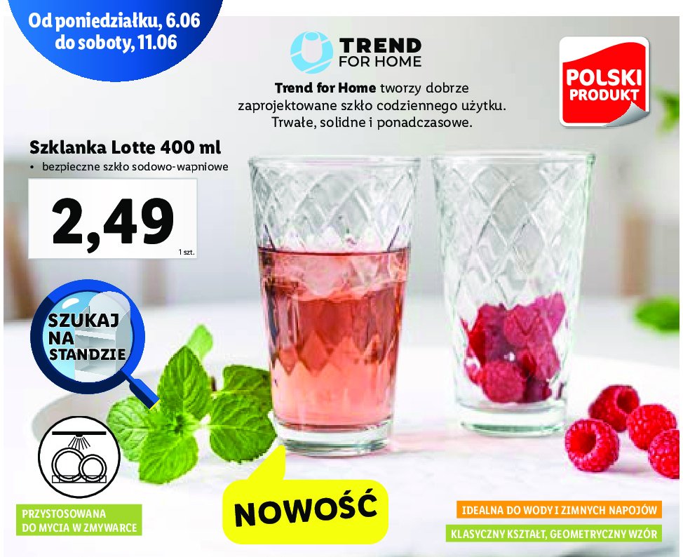 Szklanka lotte 400 ml Trend glass promocje