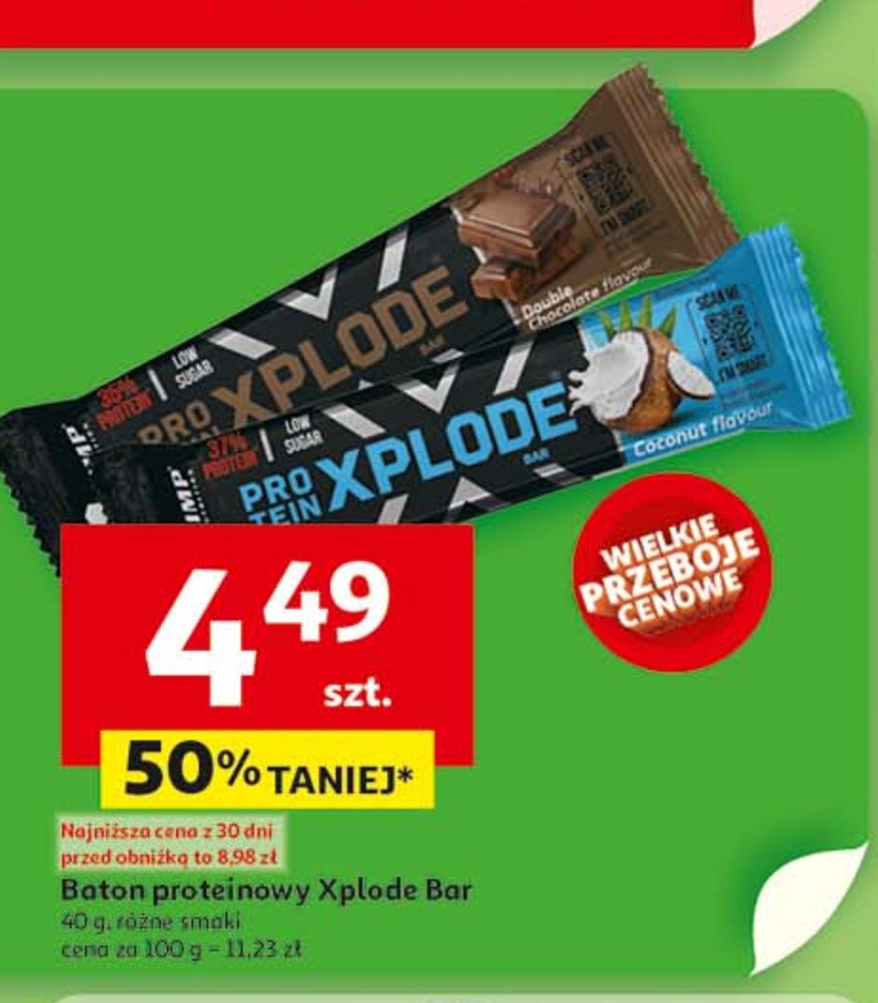 Baton double chocolate Olimp protein xplode promocja w Auchan