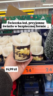 Świeczka LED Lighthouse promocja w Biedronka