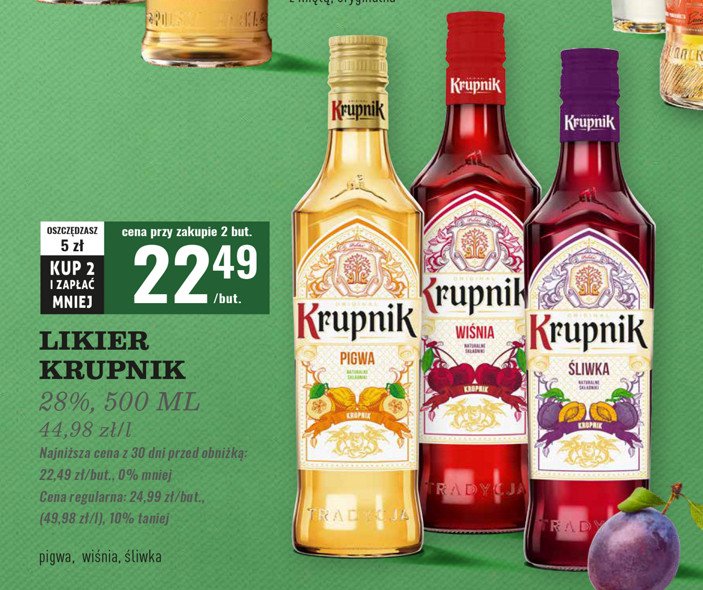 Wódka Krupnik pigwowy promocja