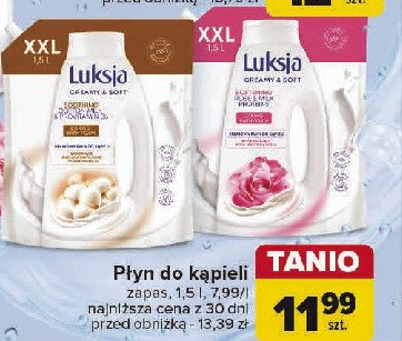 Płyn do kąpieli rose & milk zapas Luksja creamy & soft promocja