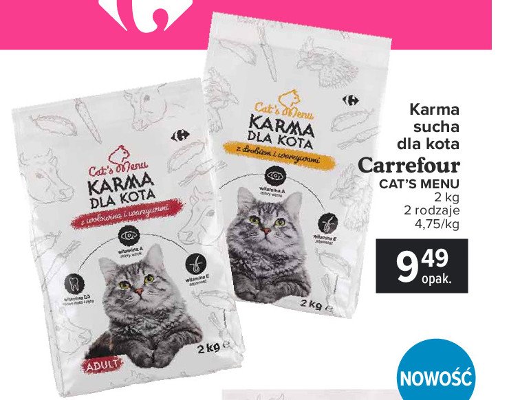 Karma dla kota z wołowiną Cat's menu promocja