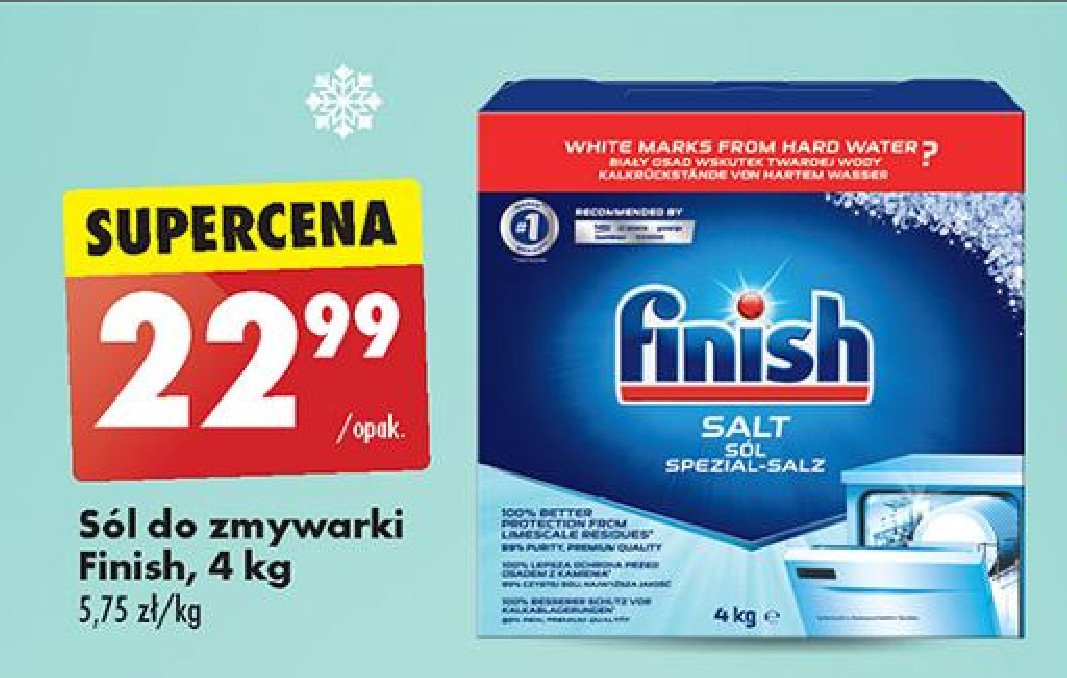 Sól do zmywarek Finish special salt promocja w Biedronka