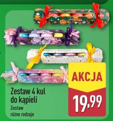 Zestaw 4 kul do kąpieli różne rodzaje promocja w Aldi
