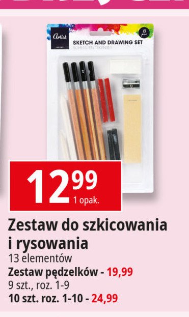 Zestaw pędzelków 1-9 ARTIST promocja