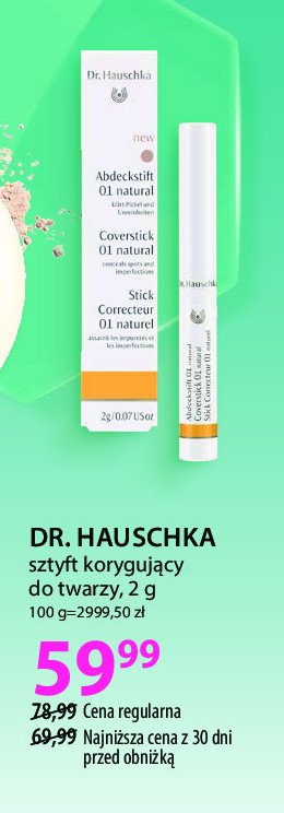 Sztyft koryfujący do twarzy 01 natural Dr hauschka promocja