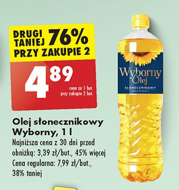 Olej słonecznikowy Wyborny promocja