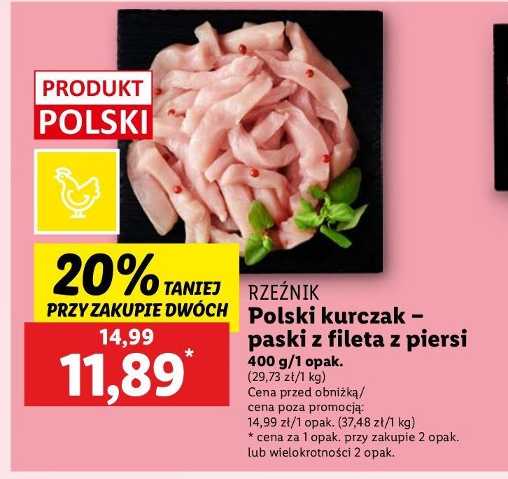 Paski z fileta z piersi kurczaka Rzeźnik codzienna dostawa promocja