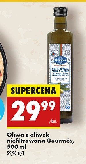 Oliwa z oliwek niefiltrowana Gourmes promocja w Biedronka